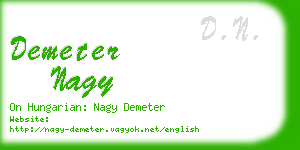 demeter nagy business card